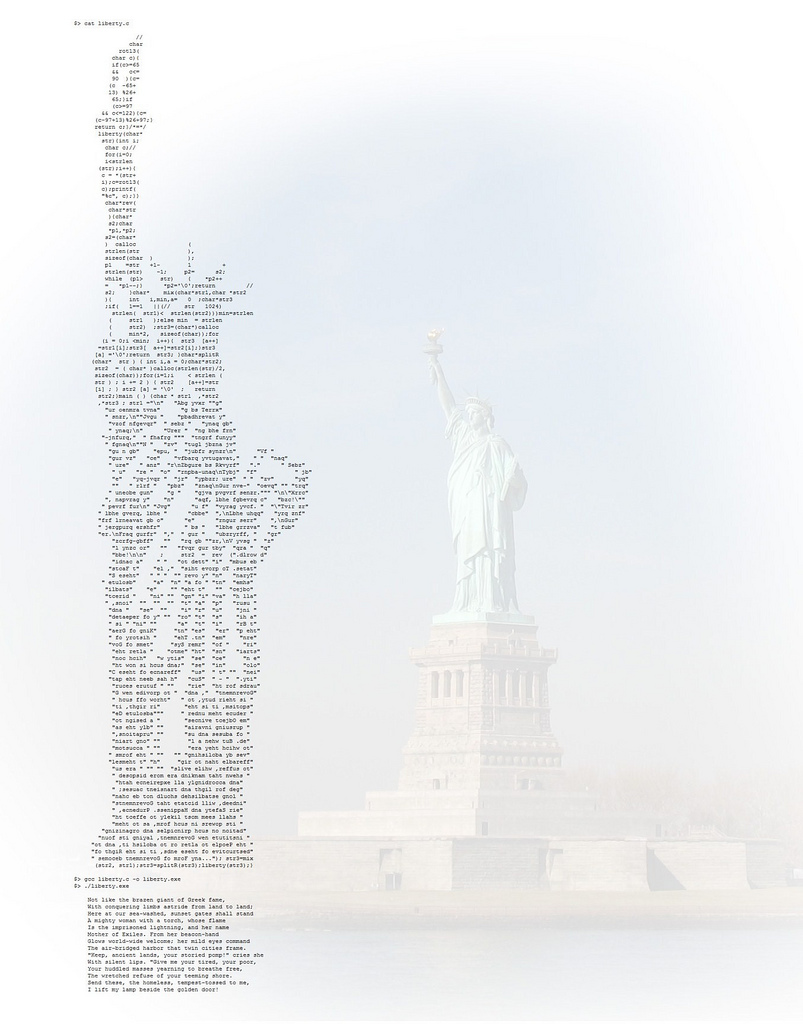 ascii art statue of liberty